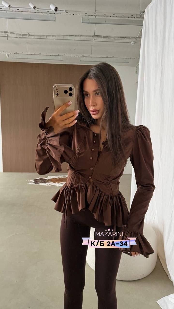 блузка с оборками,женская блузка,модная блузка,блуза женская,блузка с воланом