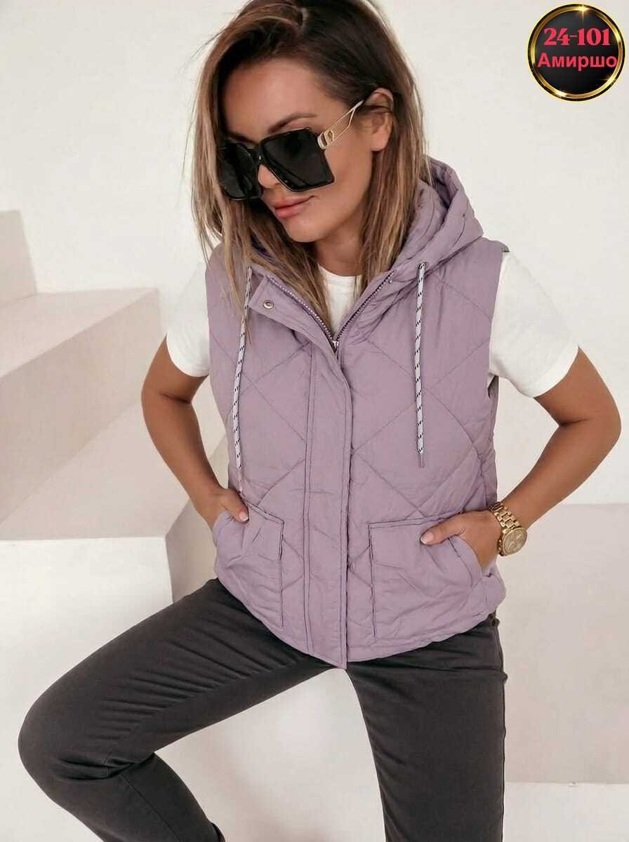 жилетка женская,жилет женский,жилет с капюшоном,жилет утепленный женский,жилет