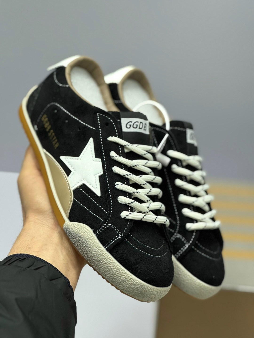 замшевые кроссовки ball star golden goose черный,кроссовки golden goose,,кроссовки golden goose super-star черный,кеды golden goose
