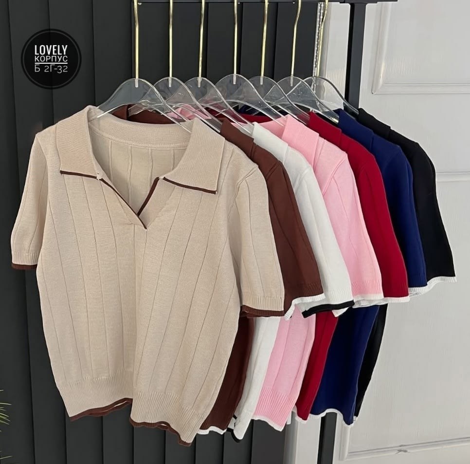 короткие рукава,поло с короткими рукавами,поло вязаное с коротким рукавом,,футболка поло с коротким рукавом в рубчик blissi 375955586