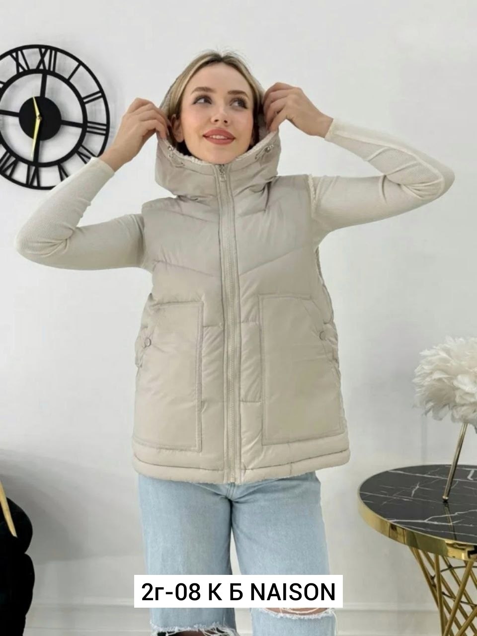 жилетка женская,жилет,женский жилет,жилет с капюшоном,жилетка двухсторонняя