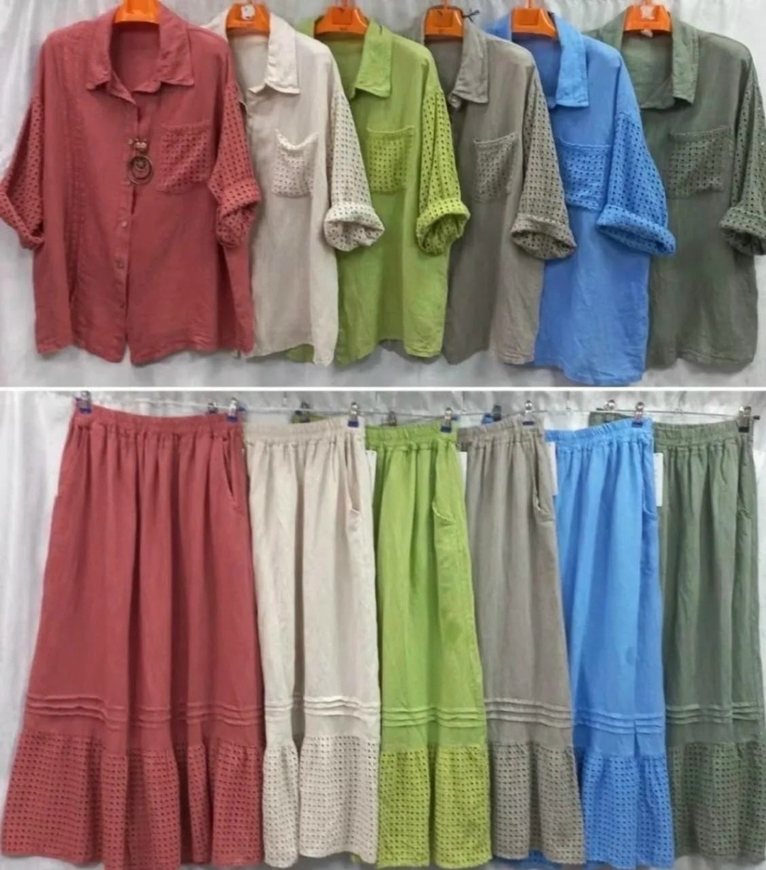 юбочный костюм из льна,одежда из льна,льняная блузка,летний костюм из льна,блузка из льна