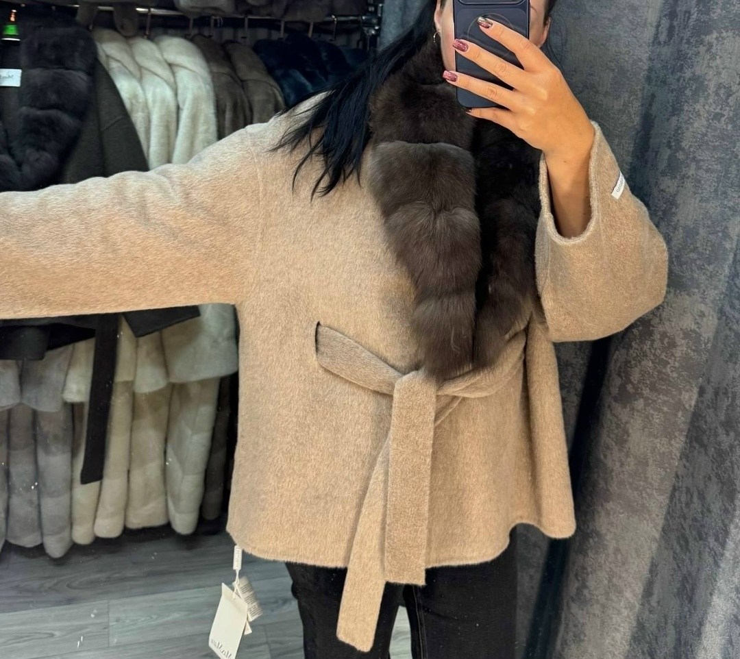 пальто соболь,пальто с мехом,пальто с мехом песца yana kraft brand,пальто с мехом соболя,пальто шерстяное с мехом соболя stone