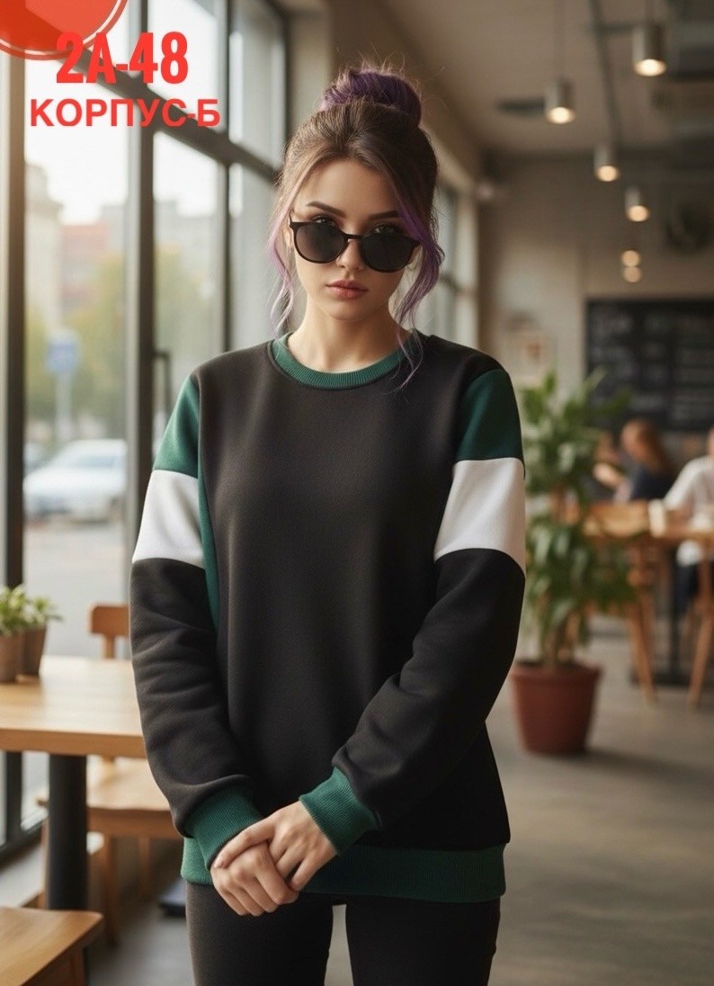 свитшот женская,кофта женская (изумруд),lovetex рената кофта женская (изумруд),женская кофта,модные свитшоты