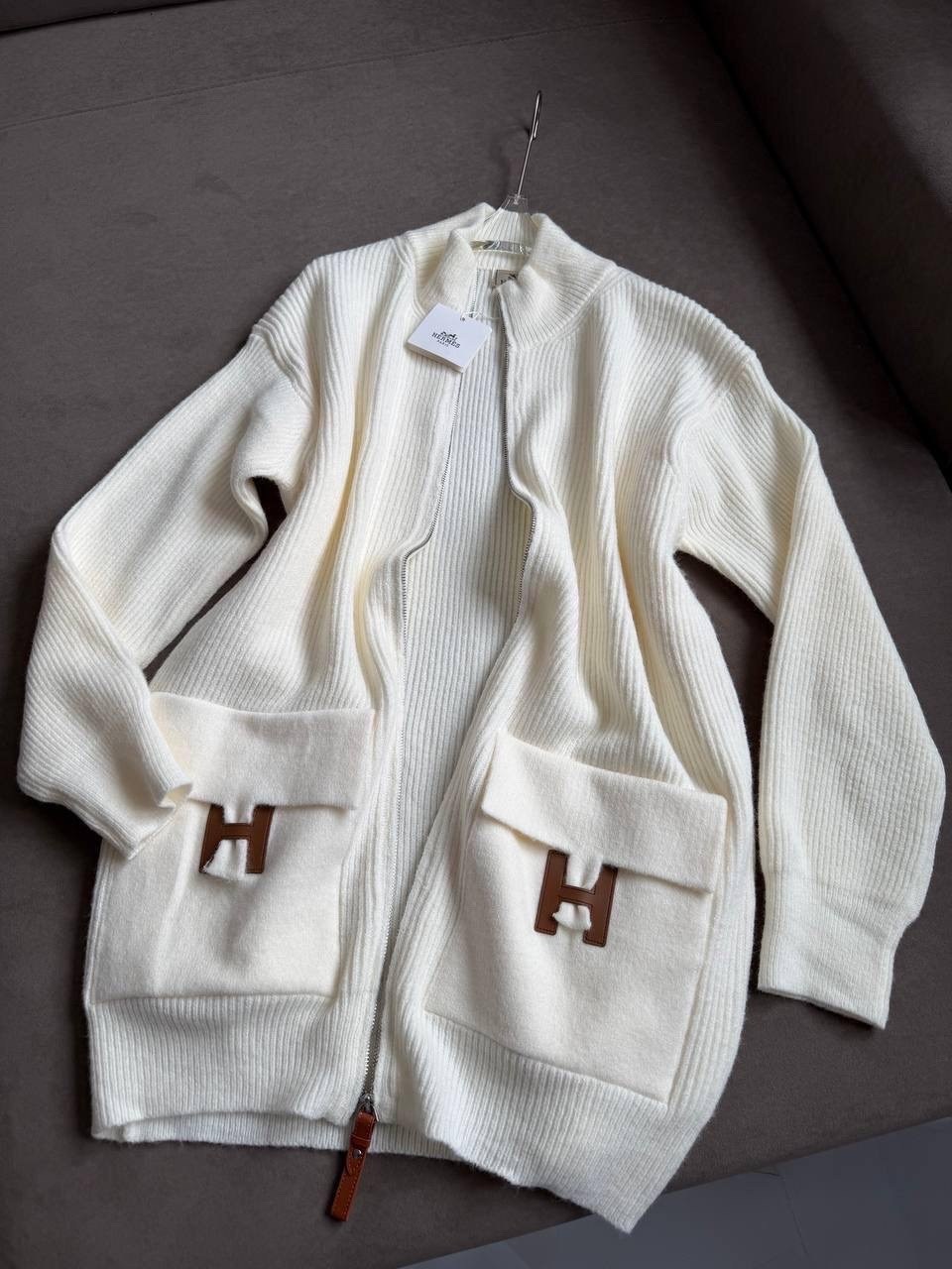 кардиган hermes,кардиган,кардиган гермес,кардиган молочный,женский кардиган