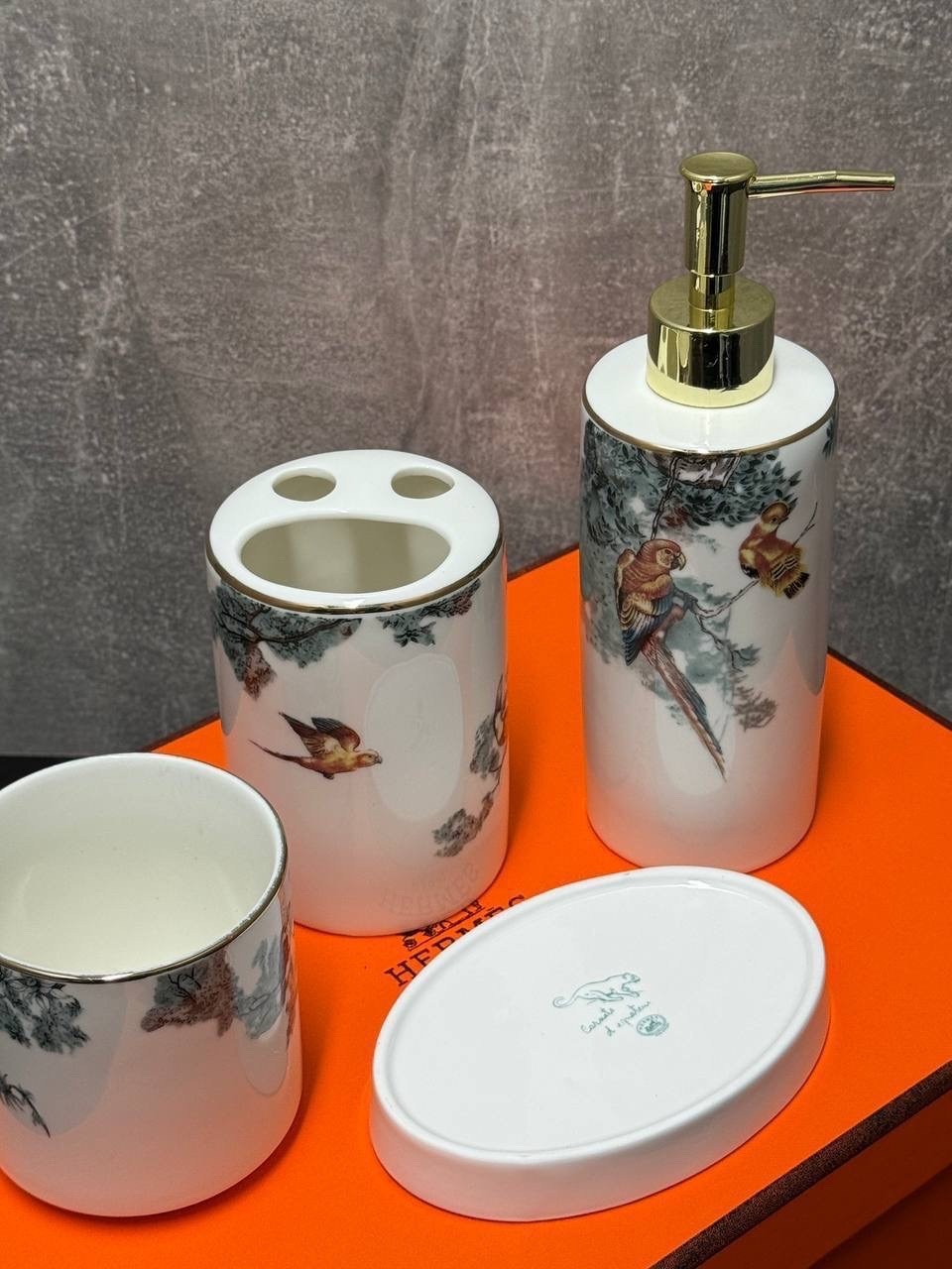 набор для ванны hermes,гермес наборы для ванной,набор для ванной,аксессуары для ванной набор,набор аксессуаров для ванной комнaты