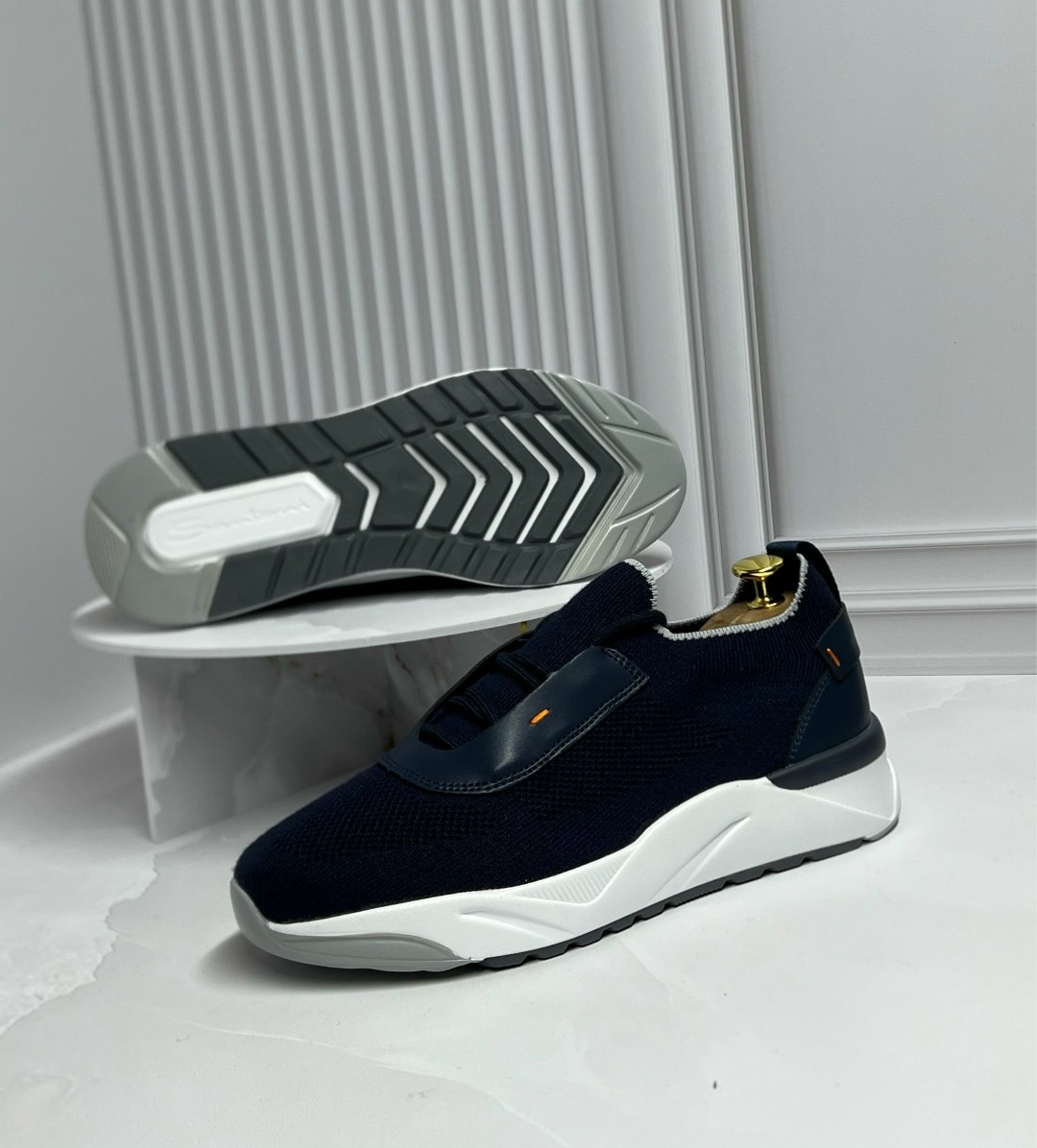 текстильные кроссовки santoni,кроссовки santoni,синие мужские текстильные кроссовки santoni,,текстильные кроссовки innova santoni