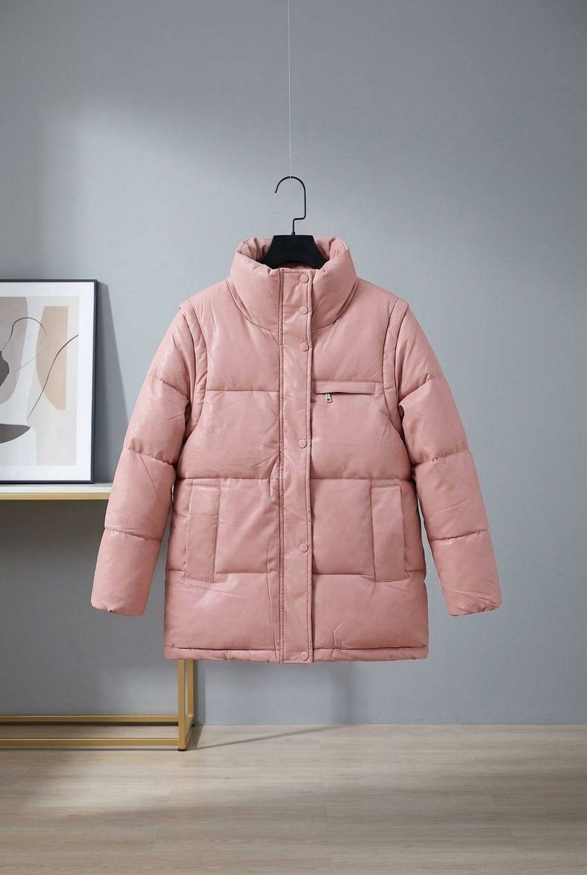 бежевый пуховик,короткий пуховик,куртка из экокожи,женская куртка,куртка женская бежевая