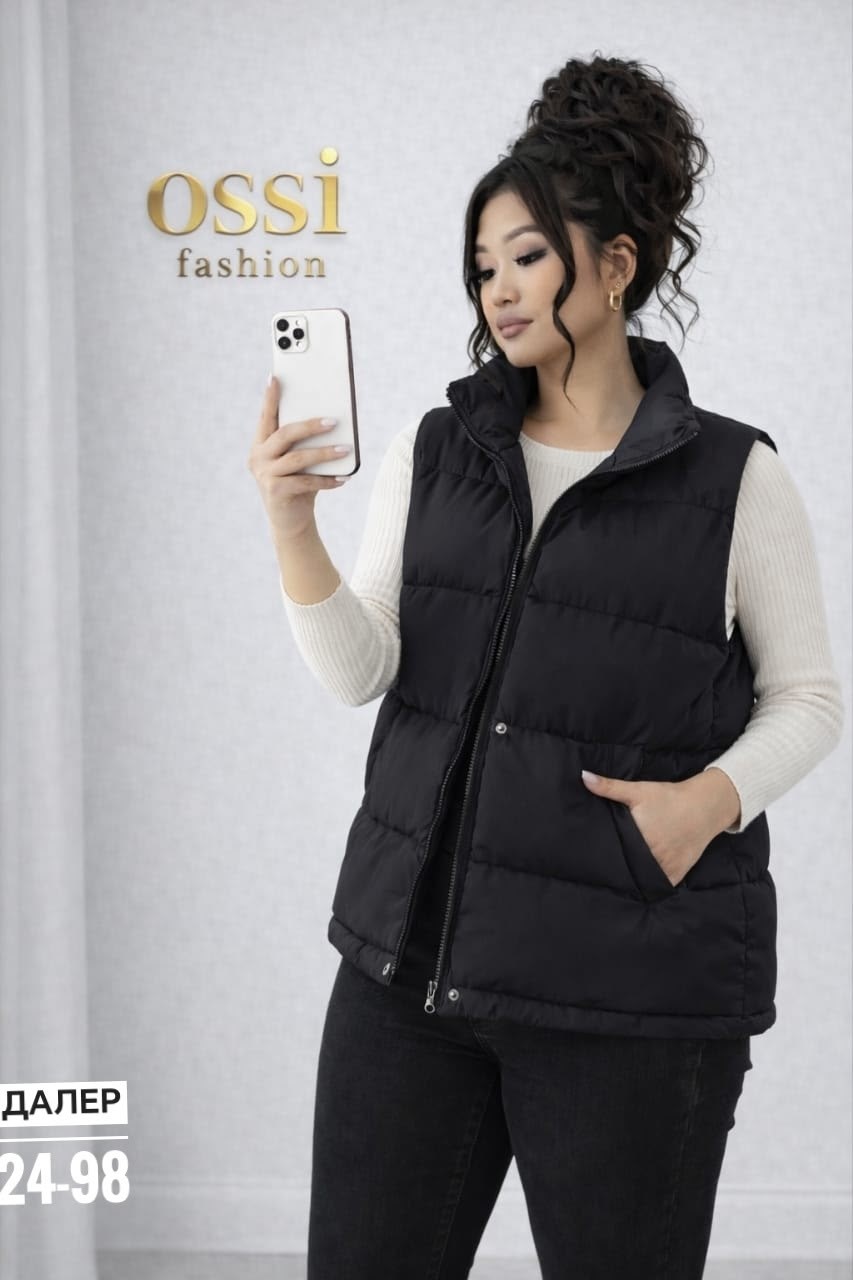 жилетка безрукавка демисезонная v&d fashion,женская жилетка,жилет женский,жилет,жилет утепленный женский ll fashion черный