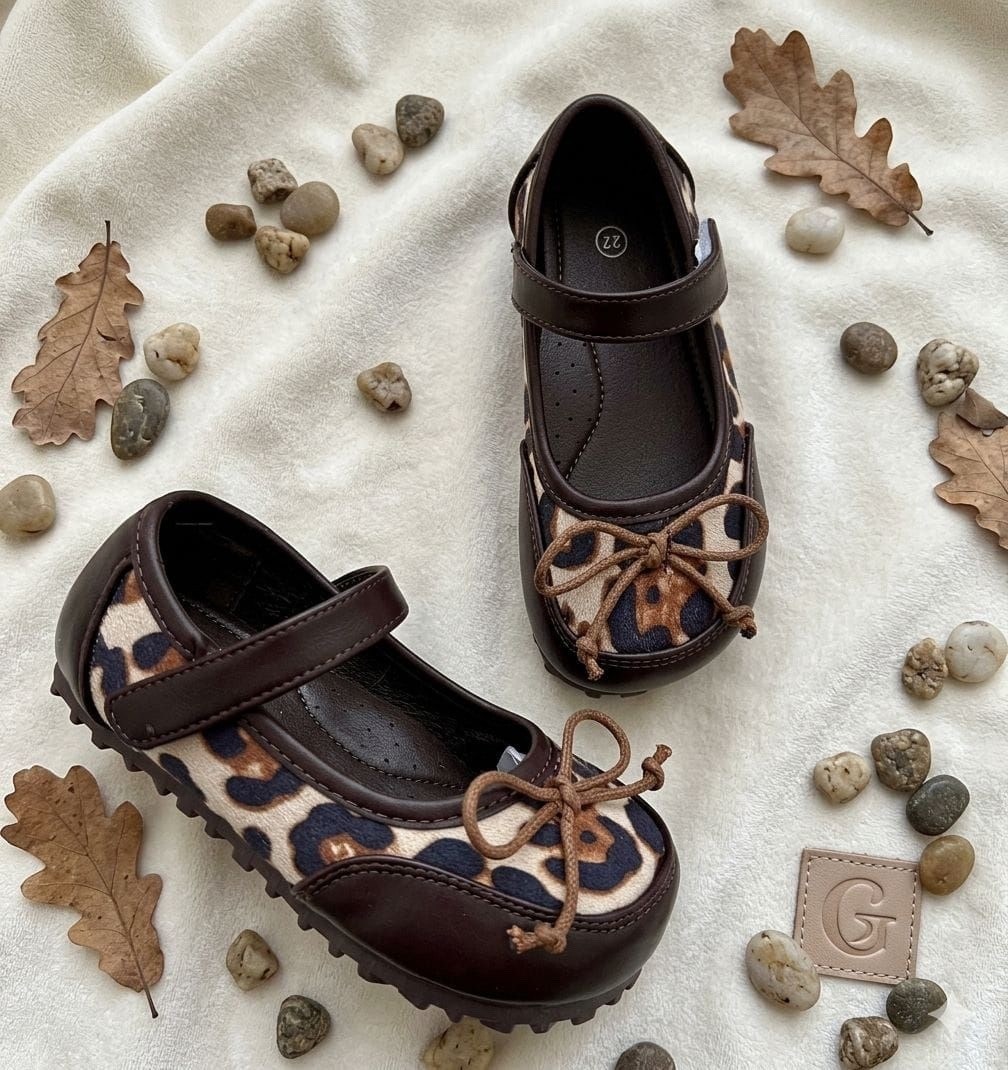 ,туфли детская, детская,детская  для девочек,леопардовые балетки эконика