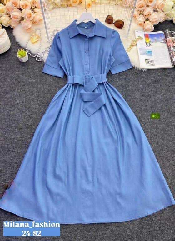 голубое платье,платье летнее,женские платья летние,льняные платья,платье с поясом