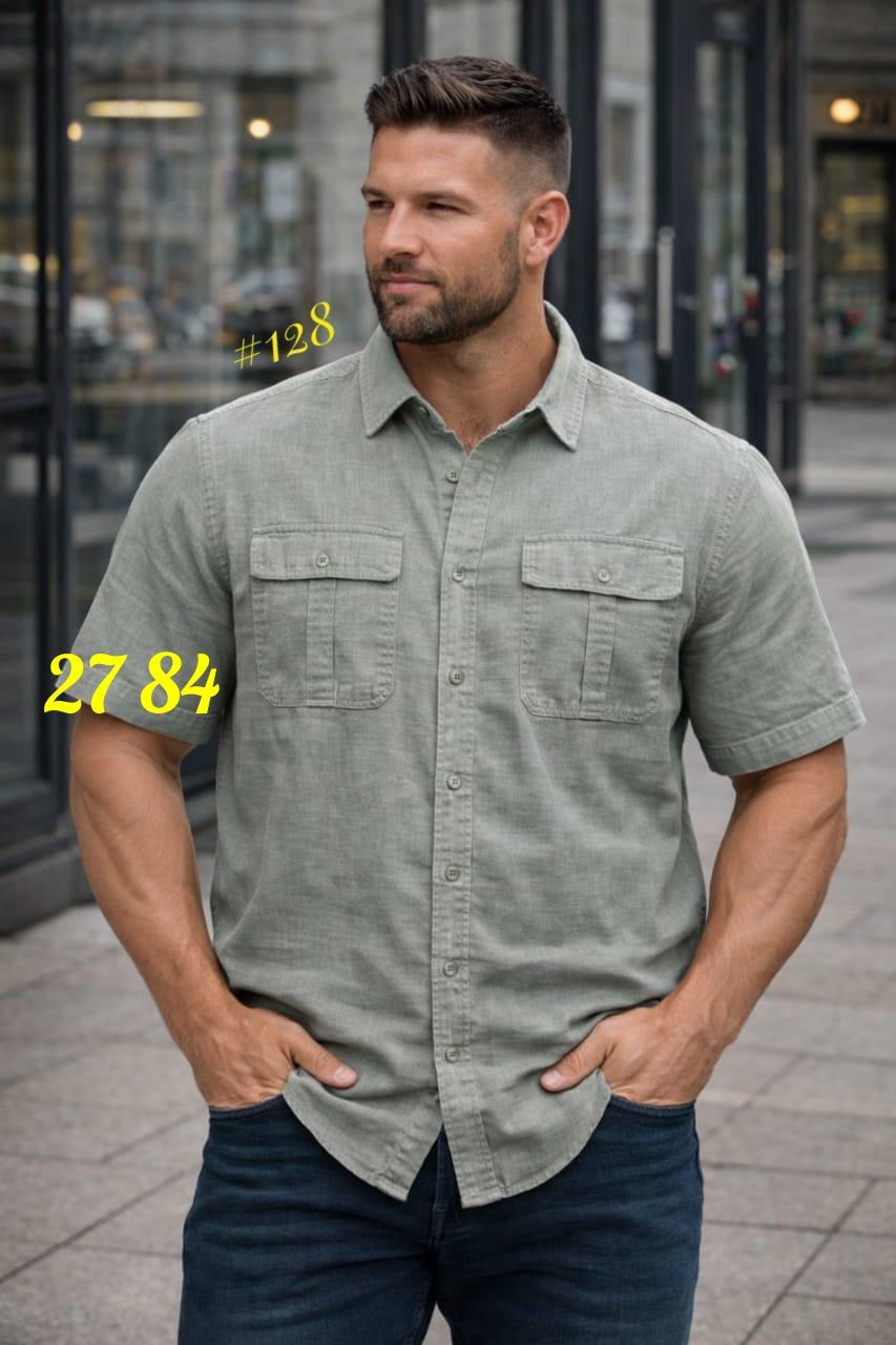 мужская рубашка,повседневная рубашка,рубашка,рубашка льняная с коротким рукавом,рубашка мужская с короткими рукавами