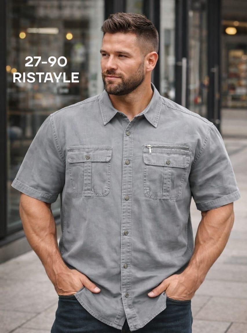 повседневная рубашка,рубашка,мужская рубашка,рубашка мужская с короткими рукавами,рубашка серая
