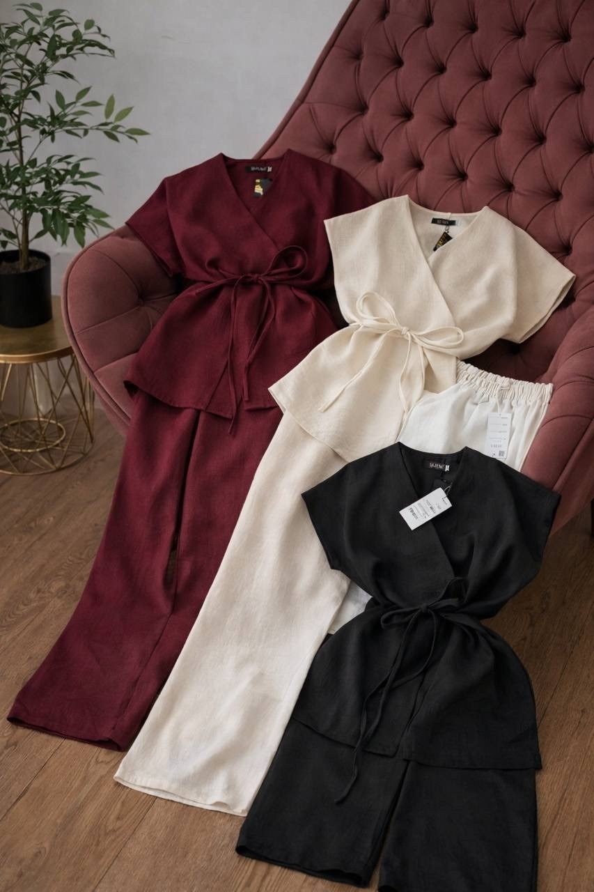 костюм льняной,брючный костюм льняной,комплект костюм,костюм женский