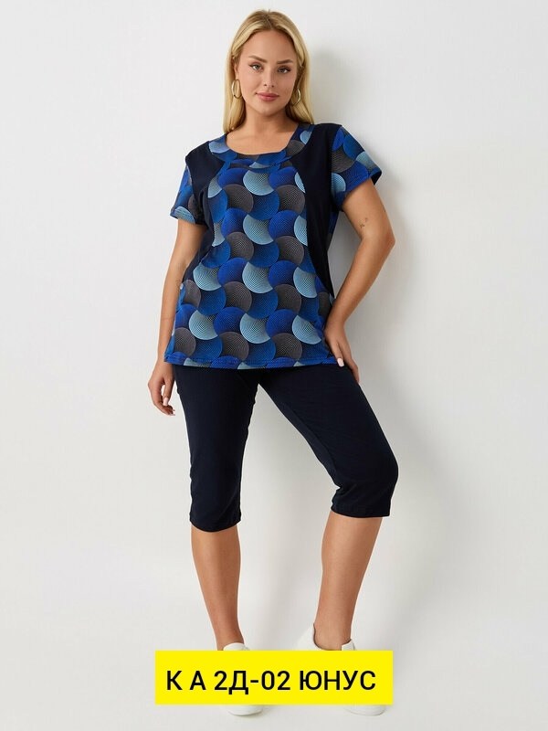 пижама женская,костюм с бриджами кулирка 2777,костюм домашний женский большого размера,пижама женская с бриджами ларита текстиль,костюм с бриджами женский