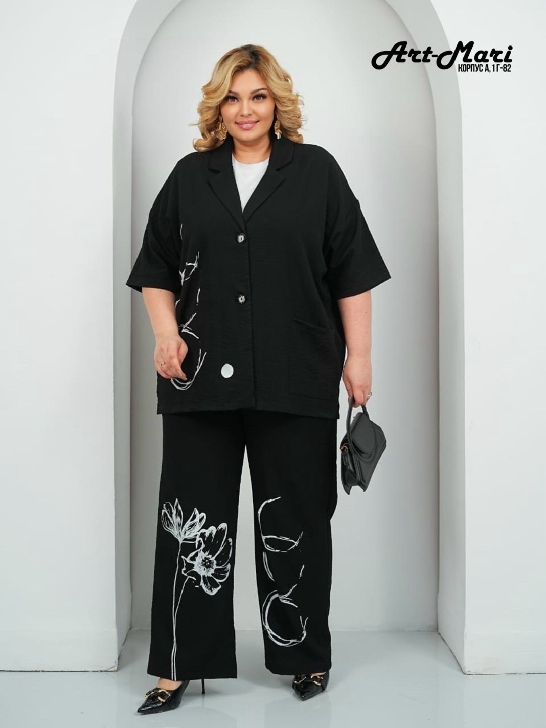 костюм летний брючный больших размеров plus size max fashion,женский брючный костюм,брючный костюм для полных женщин,брючной костюм,брючные костюмы для женщин