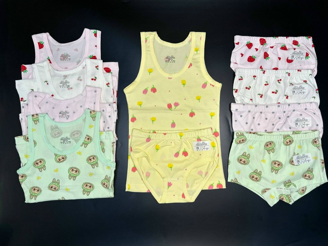комплект нижнего белья детский,комплект трусы и майка для девочек,комплект нижнего белья для девочек,детские комплекты трусы и майка ,комплект майка-трусы