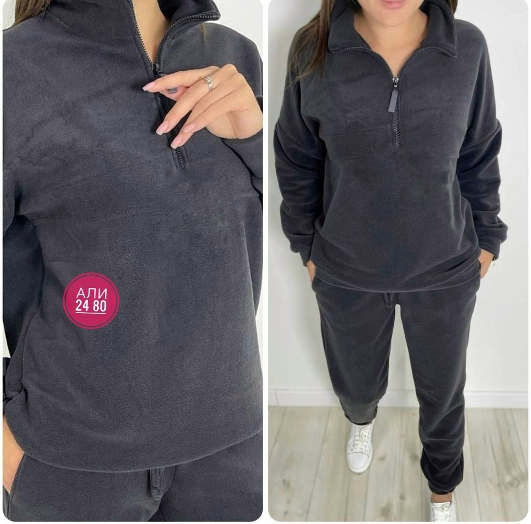 костюм женский на флисе,спортивные костюмы на флисе,спортивный костюм женский на флисе,cпортивный костюм женский теплый,костюм спортивный арт. 24-0018 изумрудный для женщин