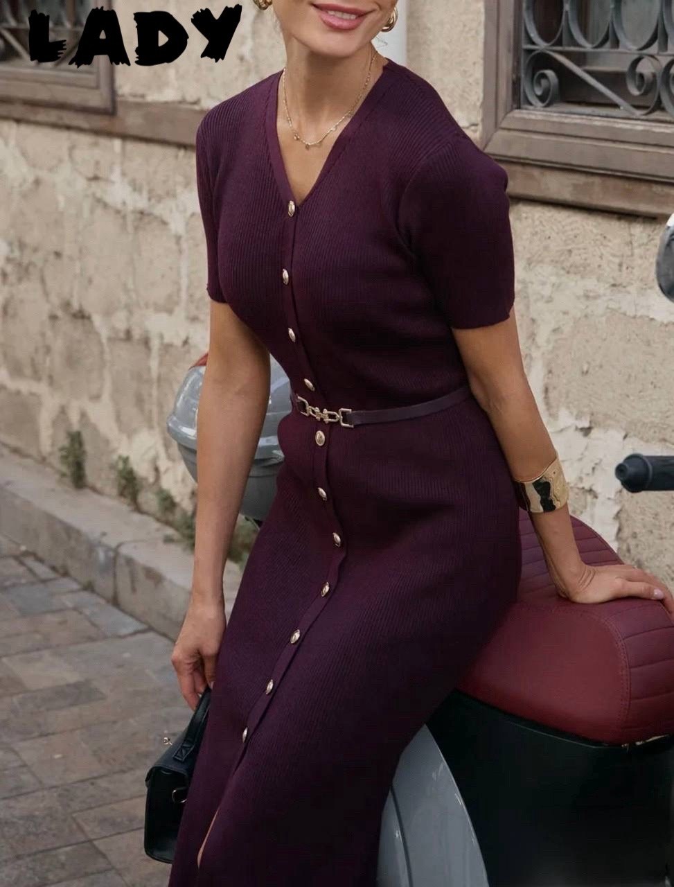 трикотажное платье,трикотажное миди платье,трикотажное платье миди с пуговицами спереди и ремнем в тон,элегантное платье,платье с пуговицами