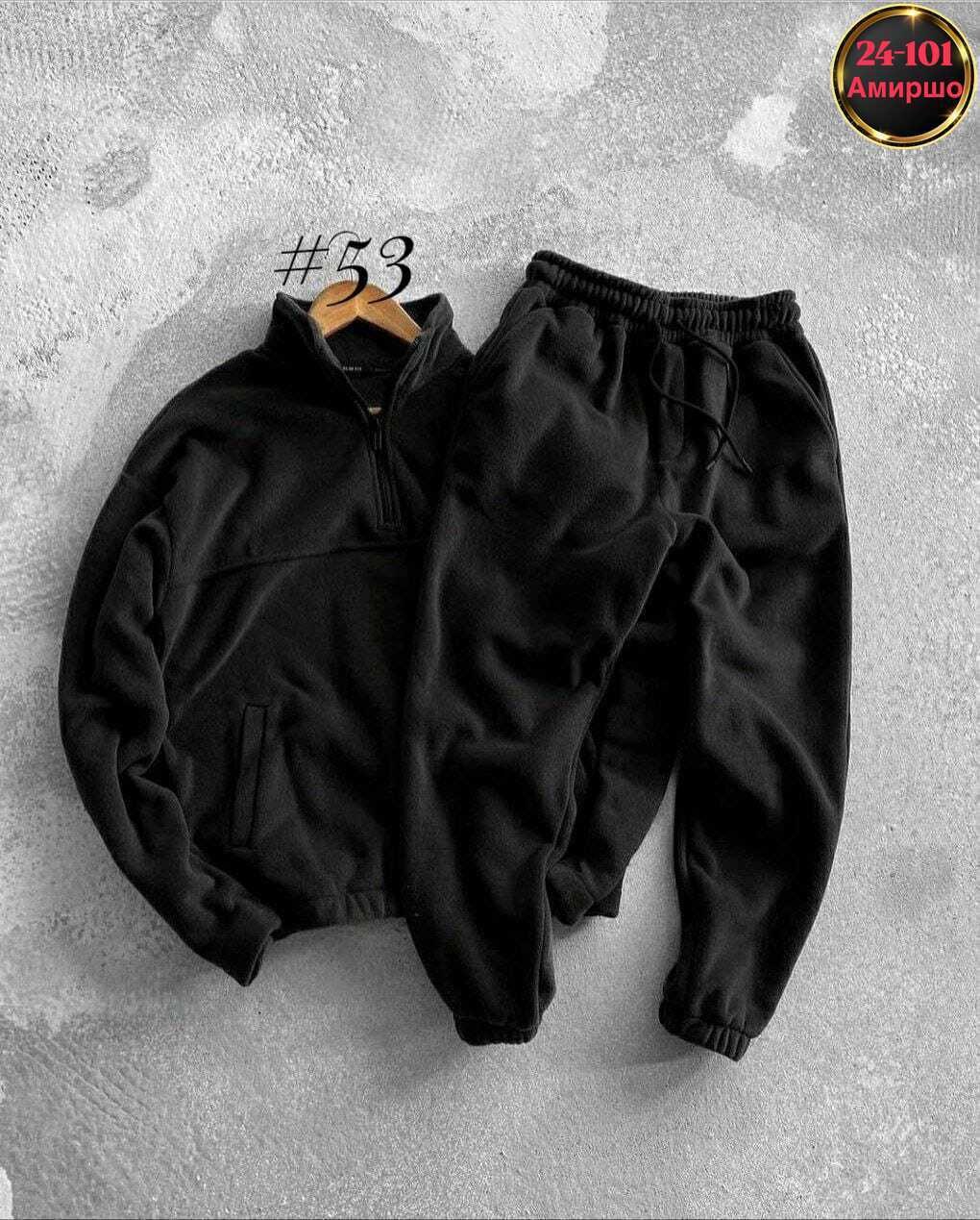 мужской спортивный костюм на флисе,теплый флисовый костюм,спортивные костюмы на флисе,костюм на флисе мужской,костюм двойка мужской 9224 флис (р-ры: 46-60) хаки