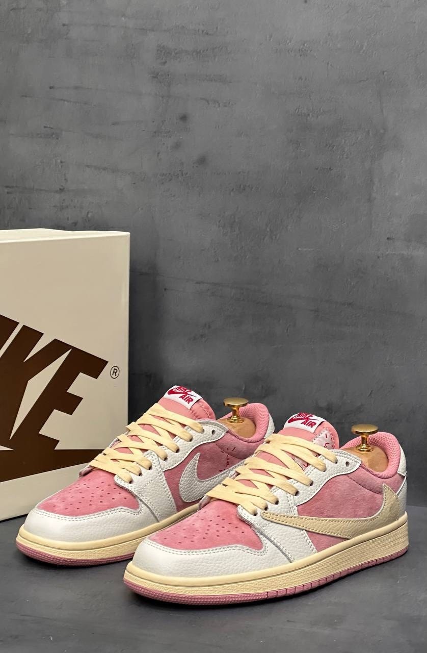travis scott x air jordan 1 low sail shy pink,кроссовки travis scott x air jordan 1 low sail shy pink,кроссовки air jordan 1 low x travis scott 'shy pink' unisex,travis scott x air jordan 1 low og 'sh