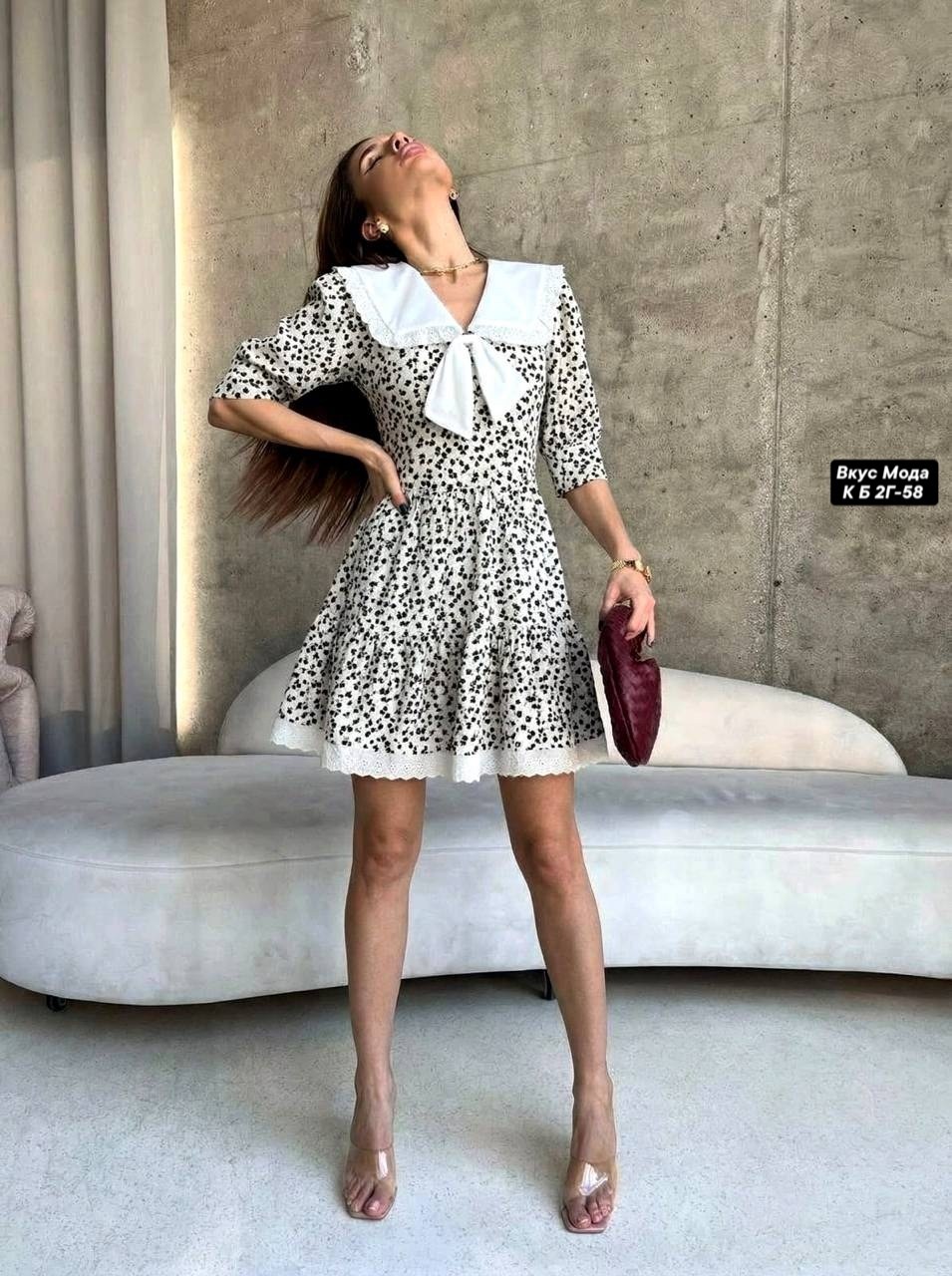 платье женское,платье с воротником,платье,платье летнее,платье летнее с белым воротником qualitystyle