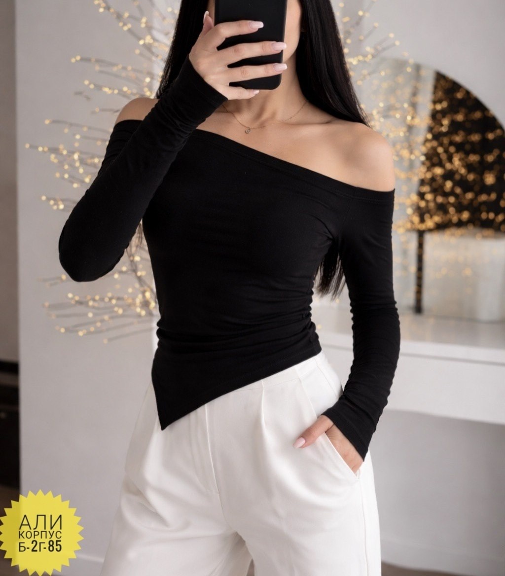 женская кофта,топ с длинными рукавами,кофта с открытыми плечами,кофта лапша,кофта белая