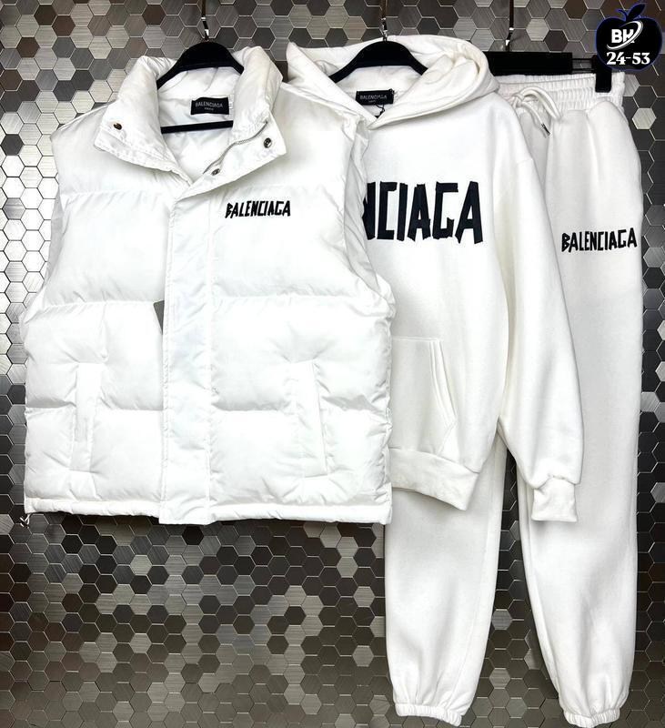 костюм тройка на флисе,теплый костюм,спортивный костюм баленсиага,пуховик balenciaga