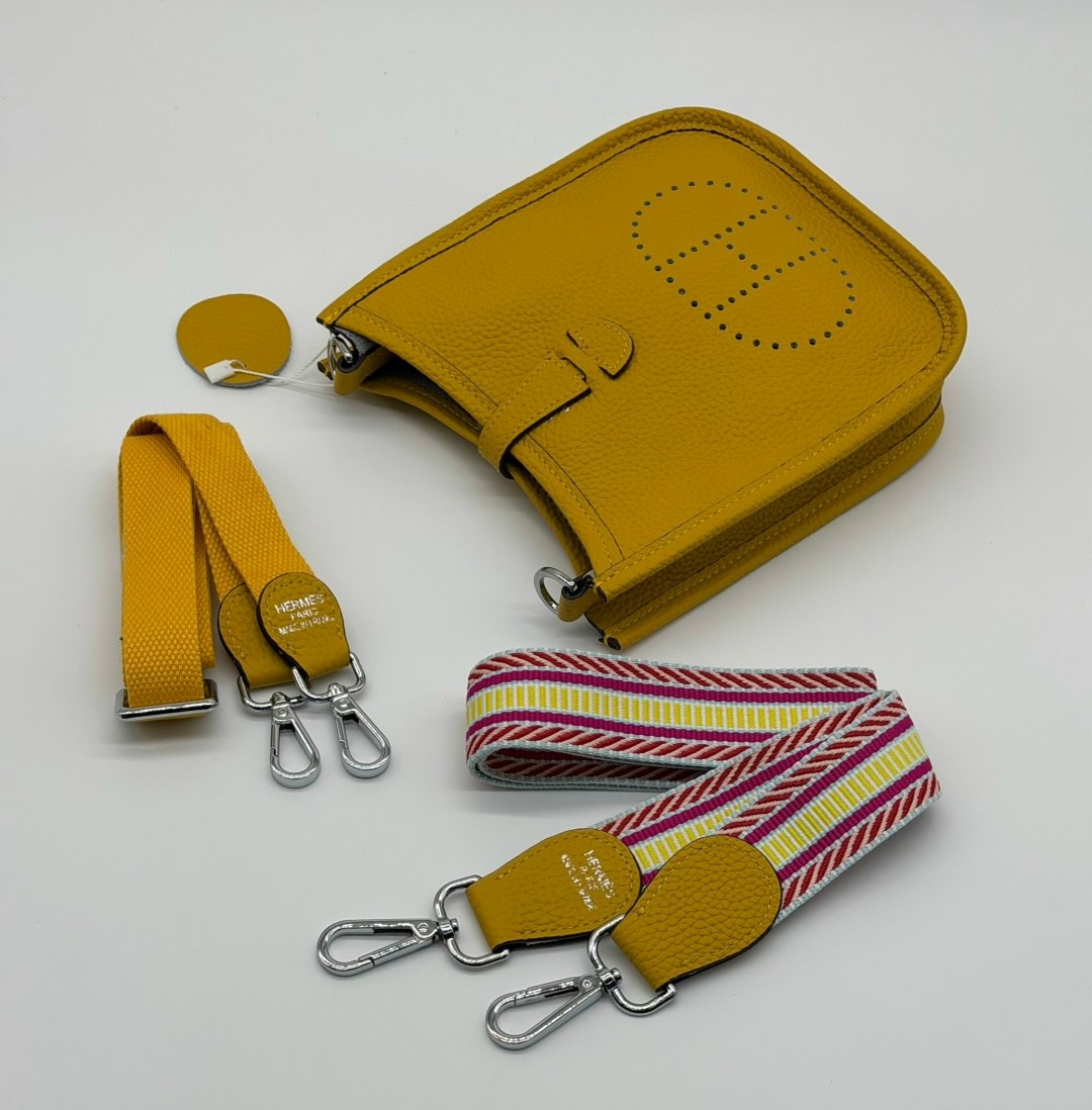 hermes сумка,сумка,сумка hermes evelyne,желтая сумка,сумка эрмес с перфорацией