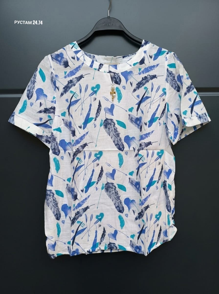 блузка женская,блузка с принтом,блузка летняя из вискозы,блуза женская,туника нарядная