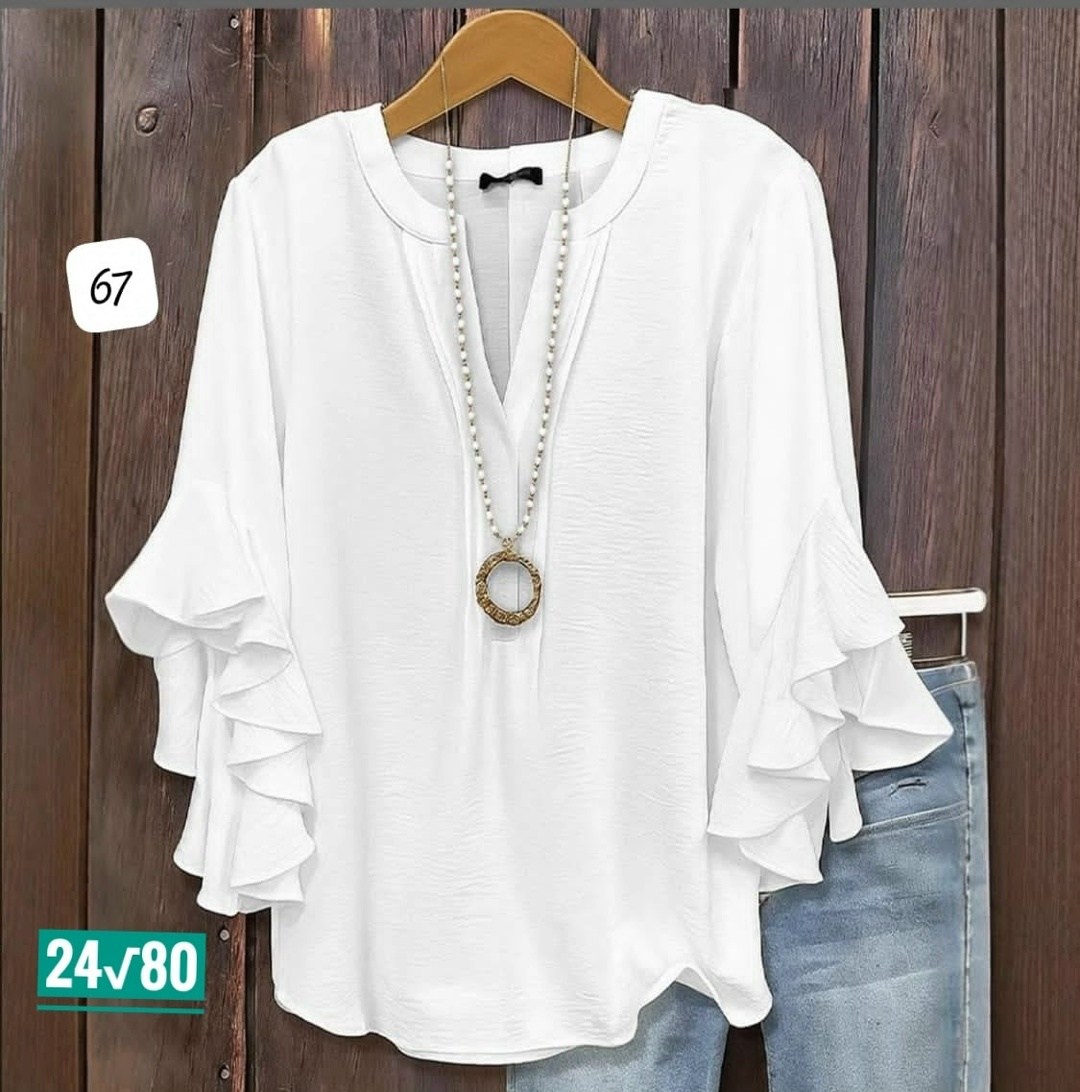 женская блузка,блузка с оборками,блузка женская повседневная,шифоновая блузка,повседневная блузка