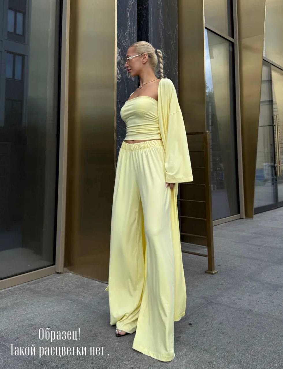 костюм летний с брюками палаццо,костюм с брюками палаццо,стильные костюмы,летние костюмы,костюм с брюками