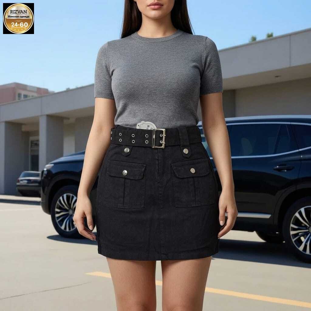 джинсовая юбка карго мини,юбка джинсовая,женская джинсовая юбка с карманами,юбка с поясом,юбка женская мини