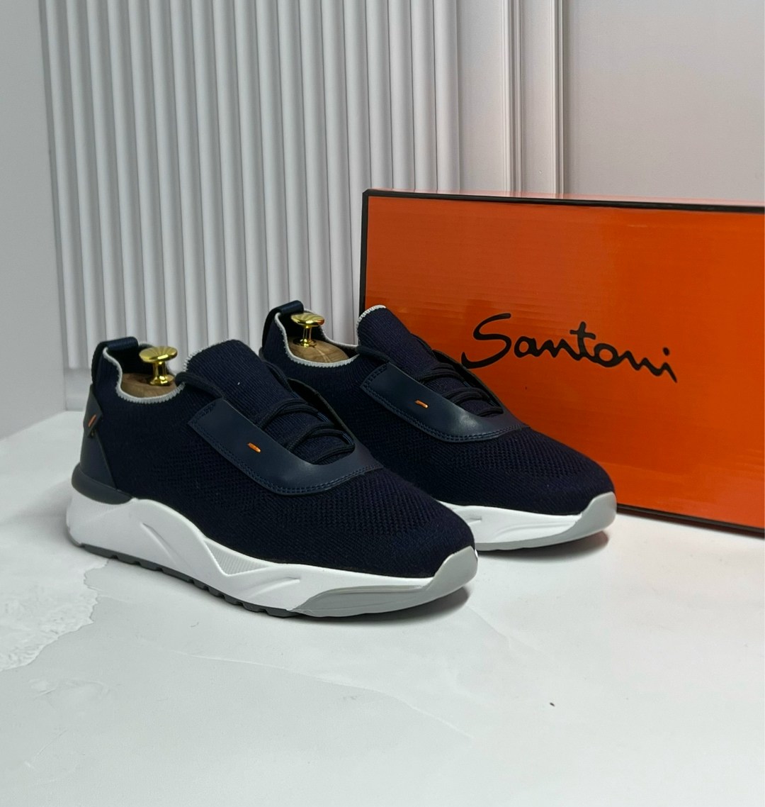 текстильные кроссовки santoni,кроссовки santoni,синие мужские текстильные кроссовки santoni,,текстильные кроссовки innova santoni