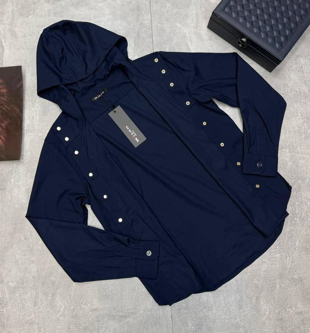 рубашка мужская с капюшоном,мужская рубашка,рубашка китон с капюшоном мужская,стильная рубашка,рубашка зилли