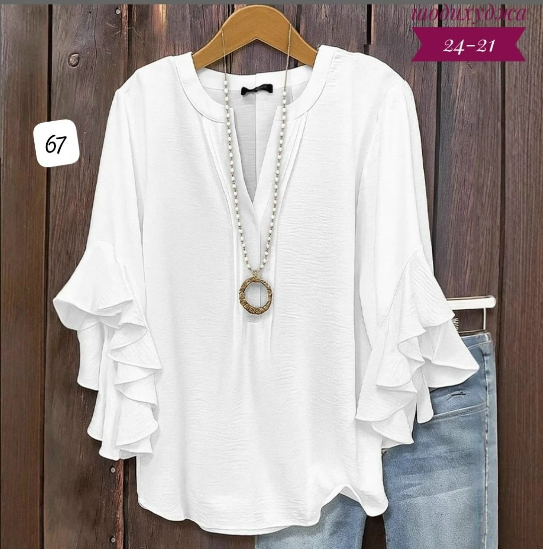 блузки для женщин,блузка с оборками,повседневная блуза,женская блузка,блузка шифоновая