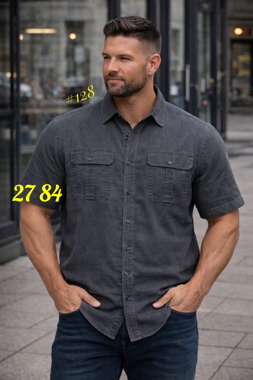 мужская рубашка,повседневная рубашка,рубашка,рубашка льняная с коротким рукавом,рубашка мужская с короткими рукавами