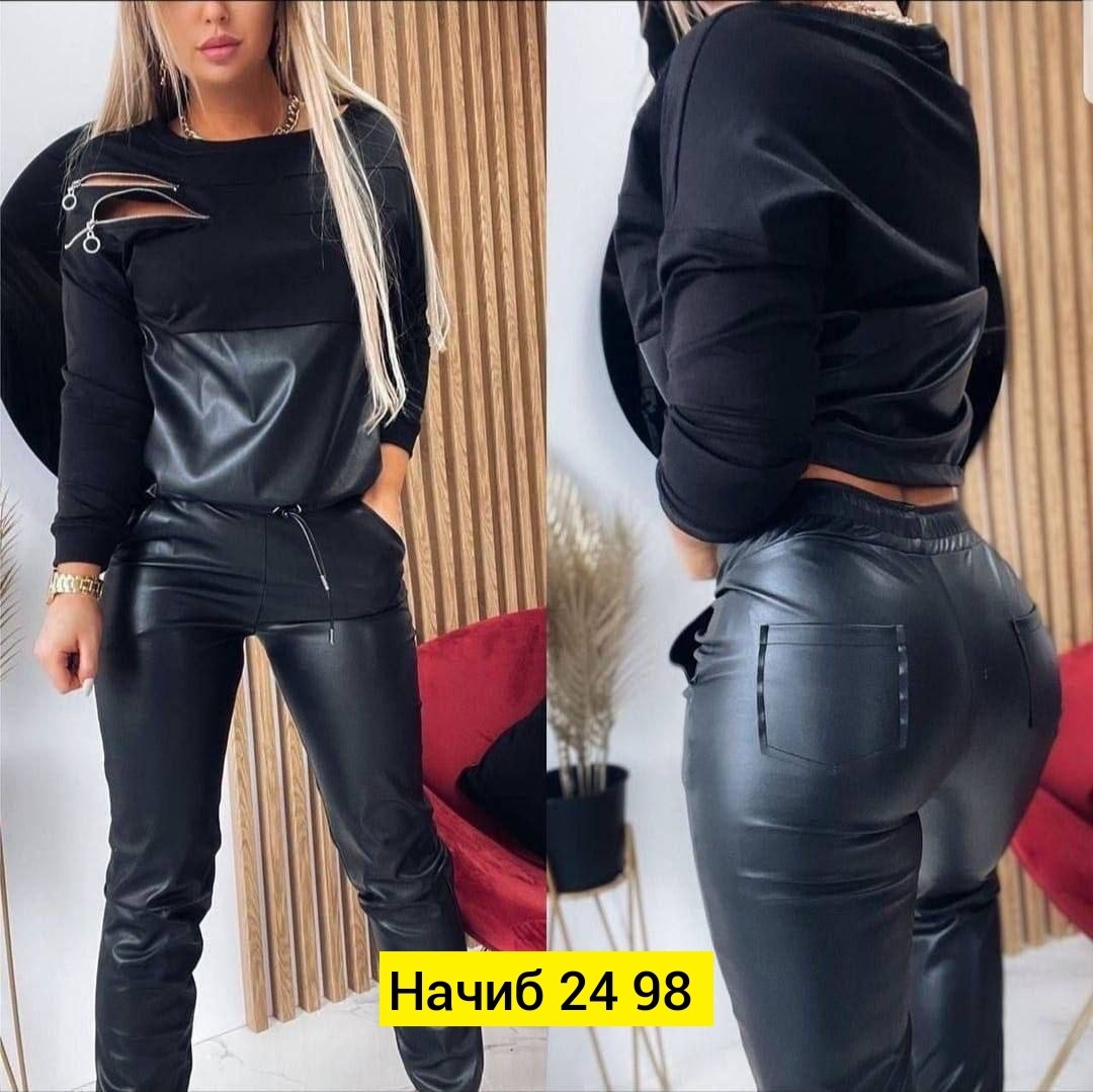 костюм из экокожи,костюм двойка эко кожа,костюм экокожа,женский костюм двойка,кожаный спортивный костюм