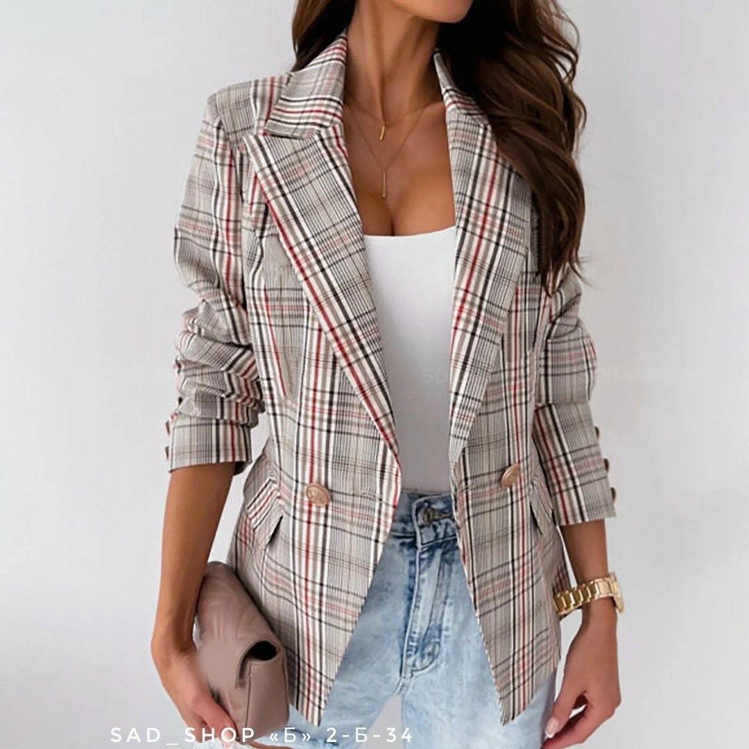 пиджак в клетку,женский клетчатый блейзер,блейзер в клетку,женский повседневный пиджак,пиджак в клетку женский