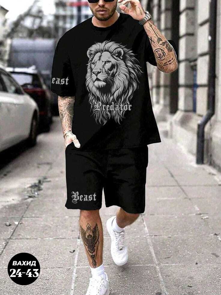 шорты мужские с принтом,спортивный костюм мужской летний с шортами,модные мужские футболки,футболка шорты мужские,одежда мужская