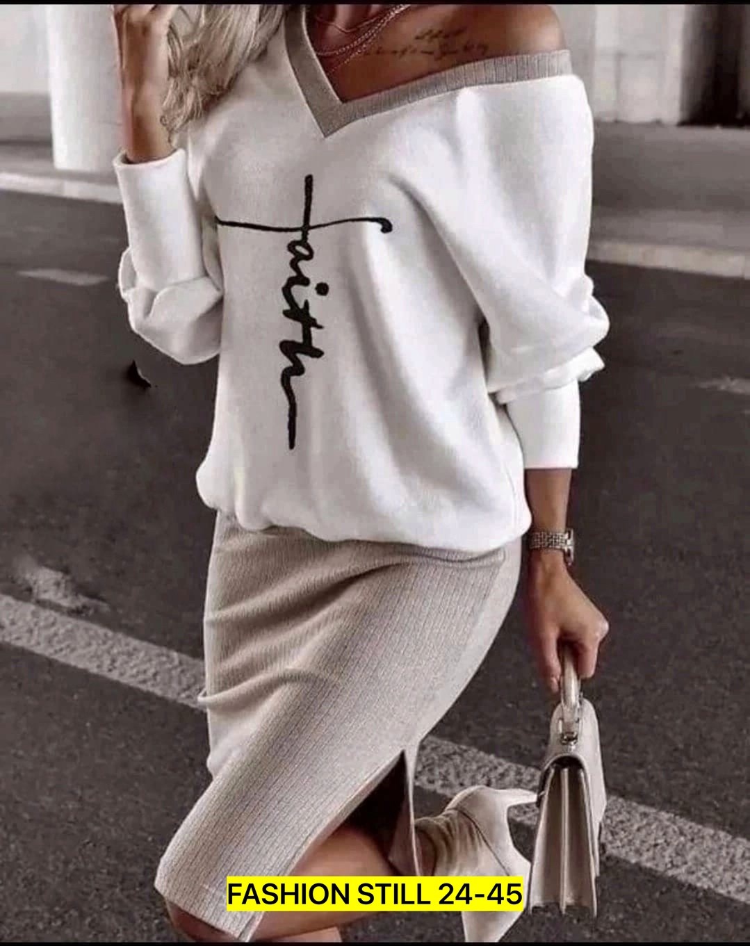 костюм с юбкой,костюм черная кофта с треугольным вырезом и юбка кремовая op37,женский костюм,костюм кофта и юбка,женская кофта