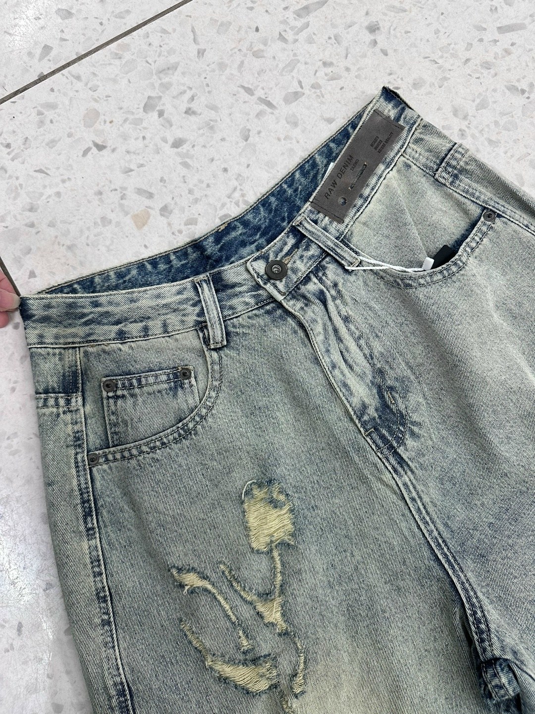 потертые синие рваные джинсы большого размера для мужчин,джинсы мужские широкие,джинсы мужские рваные,мужские джинсы,модные мужские джинсы