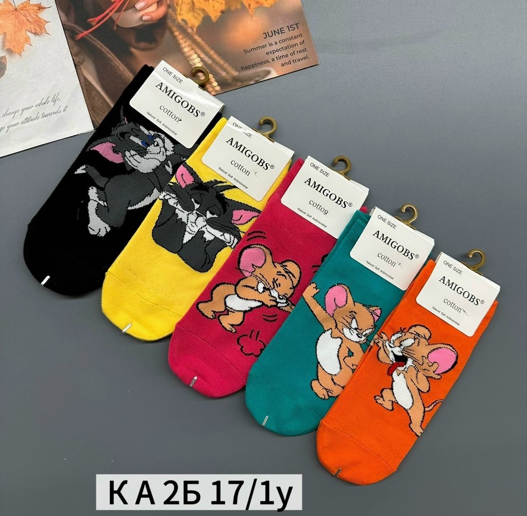 комплект носки женские,носки "том и джерри",носки комплект,женские носки,носки женские мужские