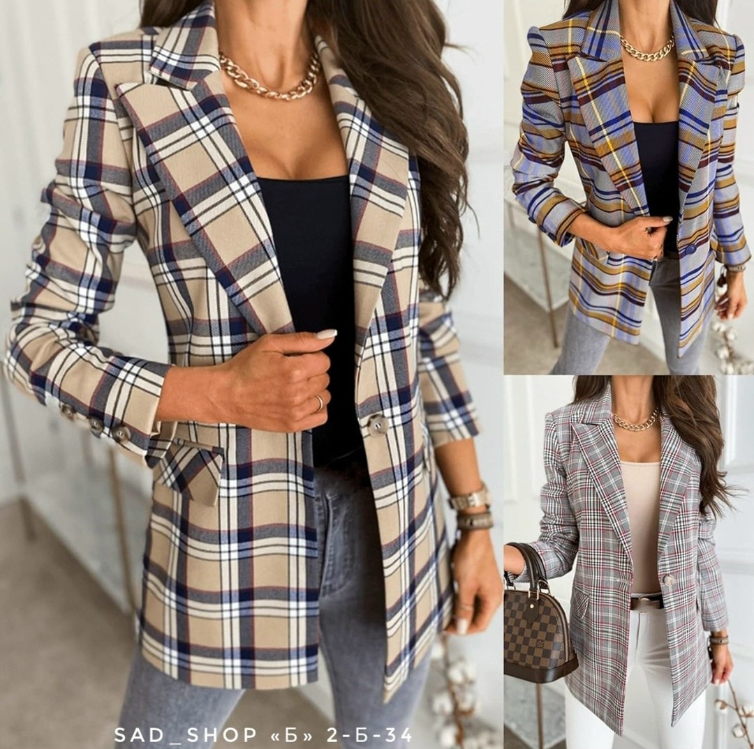пиджак в клетку,женский клетчатый блейзер,блейзер в клетку,женский повседневный пиджак,пиджак в клетку женский