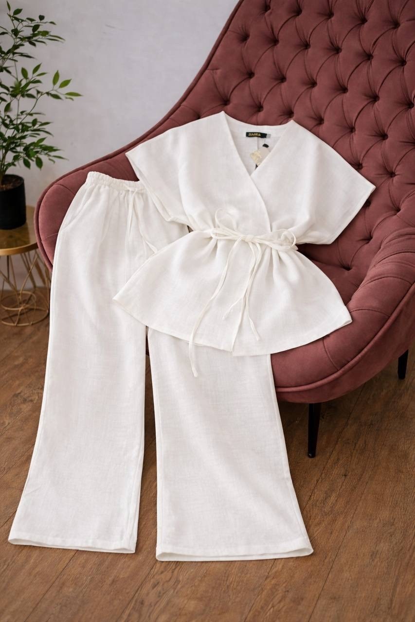 костюм льняной,брючный костюм льняной,комплект костюм,костюм женский