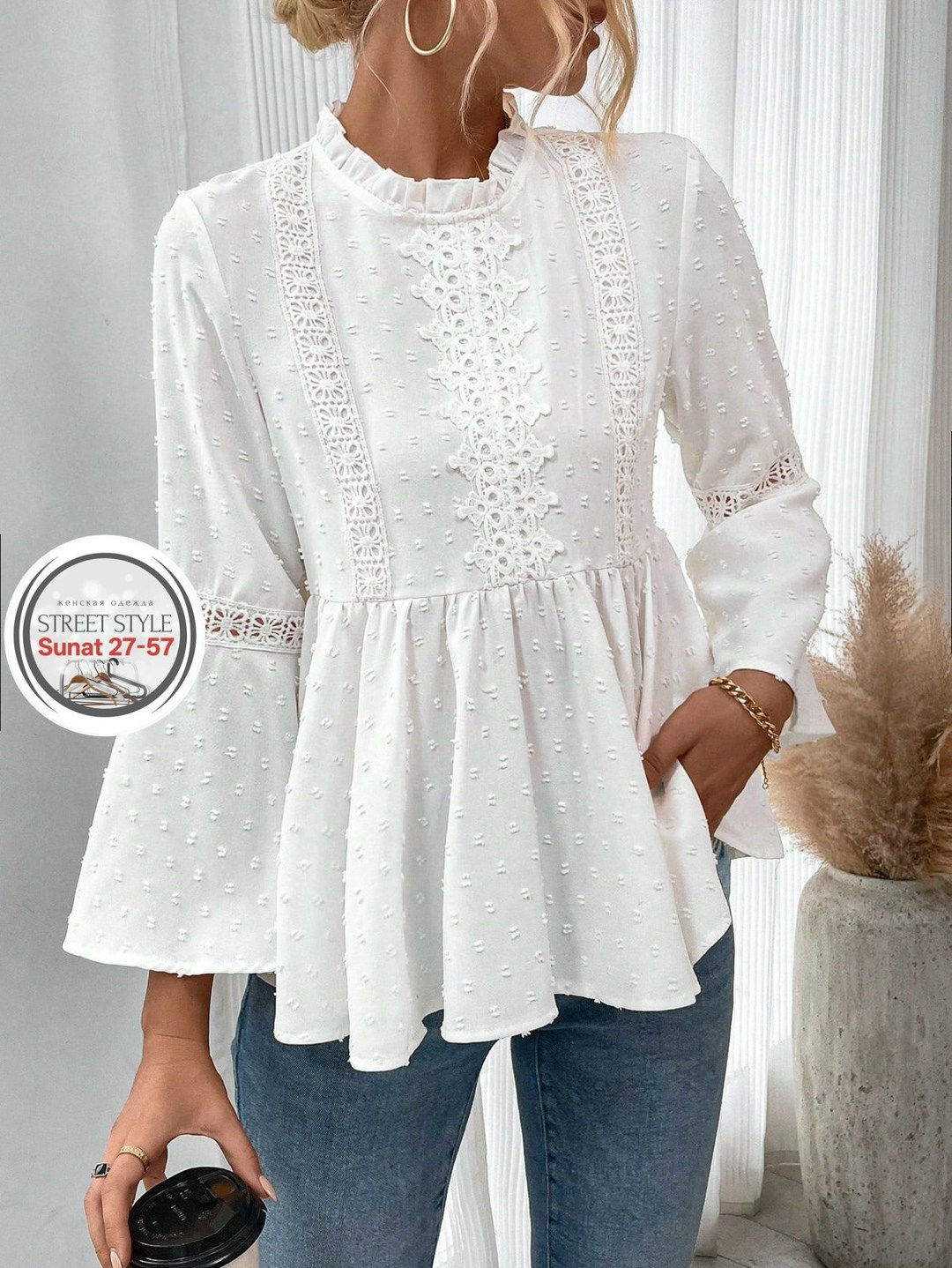 блузка женская,блузка с кружевами,блузка с оборками,блузка кружевная,белая женская блузка
