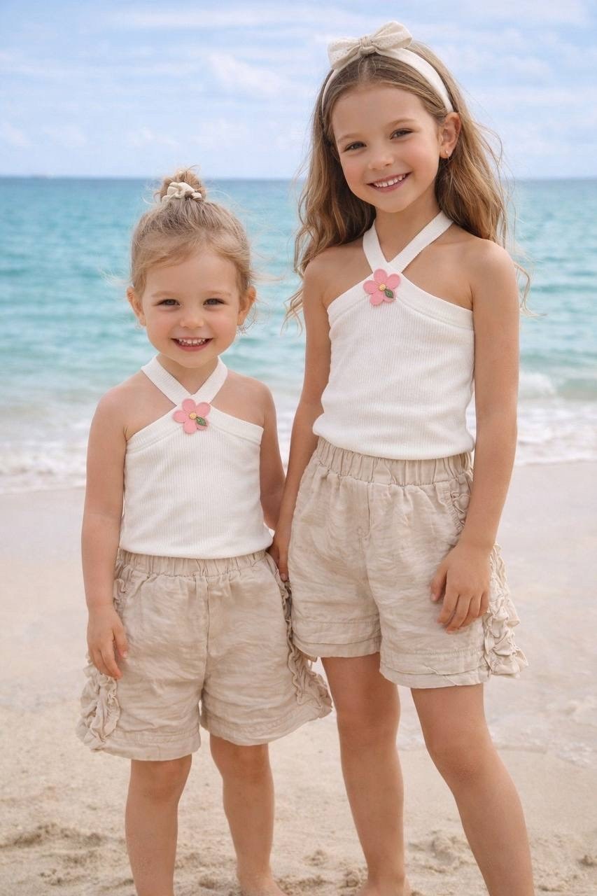 ребенок,трикотажный костюм для девочки с шортами и топом варя-варвара,одежда для маленьких девочек,шорты для девочек,детская мода