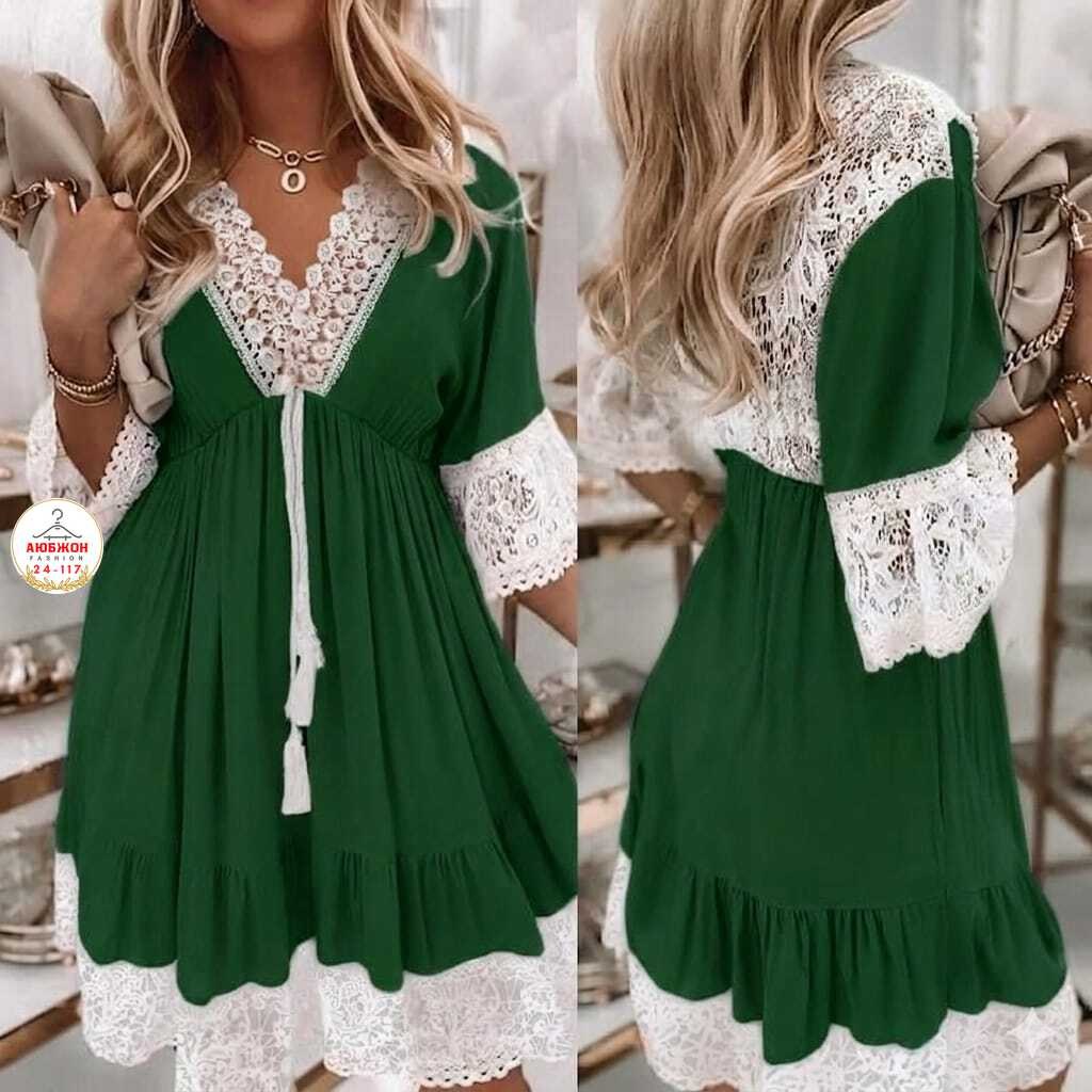 изящное платье-сарафан с гипюром мятное,платье с кружевами,платье лайт с гипюром,платье женское с кружевом,платье стиль