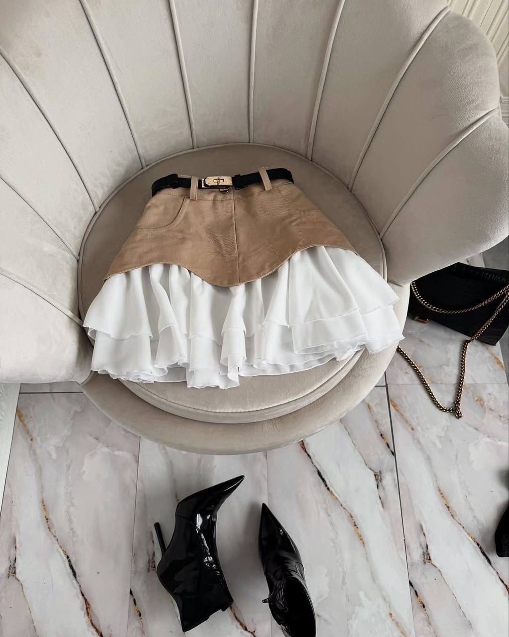 юбка с оборками,юбка,юбка стильная,юбка шифон,юбка мини