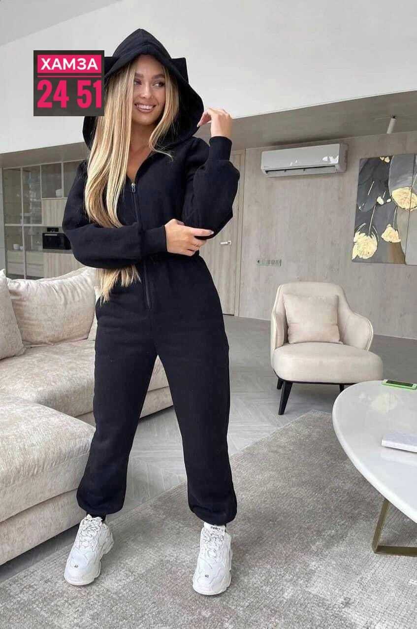 комбинезон женский на флисе,комбинезон ,комбинезон на флисе,теплый комбинезон на флисе,женский комбинезон черный